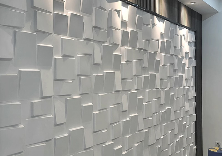 Modern 3D Wall Panel With Three-Dimensional Block Pattern