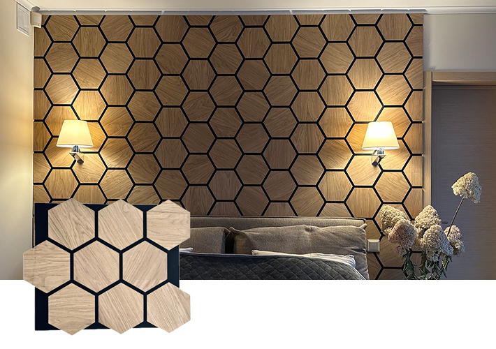 Hexagon Type Acoustic Wood Panel