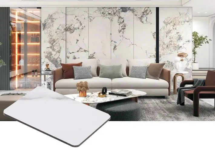 Bamboo Charcoal Wood Veneer PET Pattern