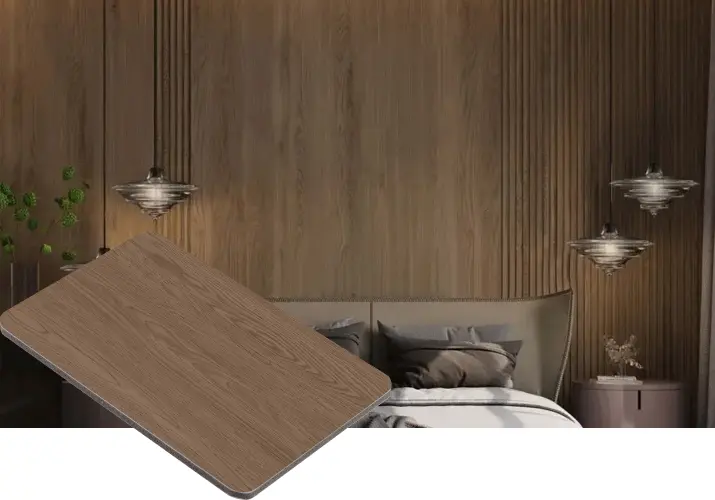 Walnut Bamboo Charcoal Wood Veneer Sheets for Hotels